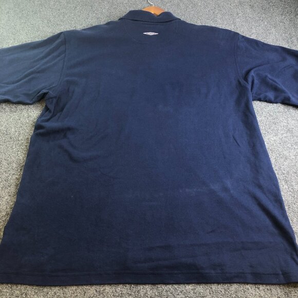 Umbro Polo Shirt Mens Extra Large Blue 90s Manchester United Soccer Vintage - Picture 8 of 10